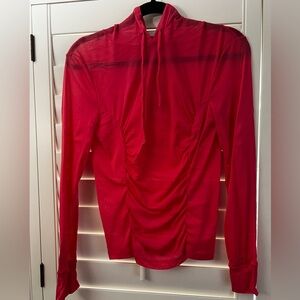 Kenneth Cole New York Sheer Hooded Shirt